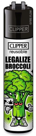 Clipper Feuerzeug Weed Slogan Legalize Broccoli